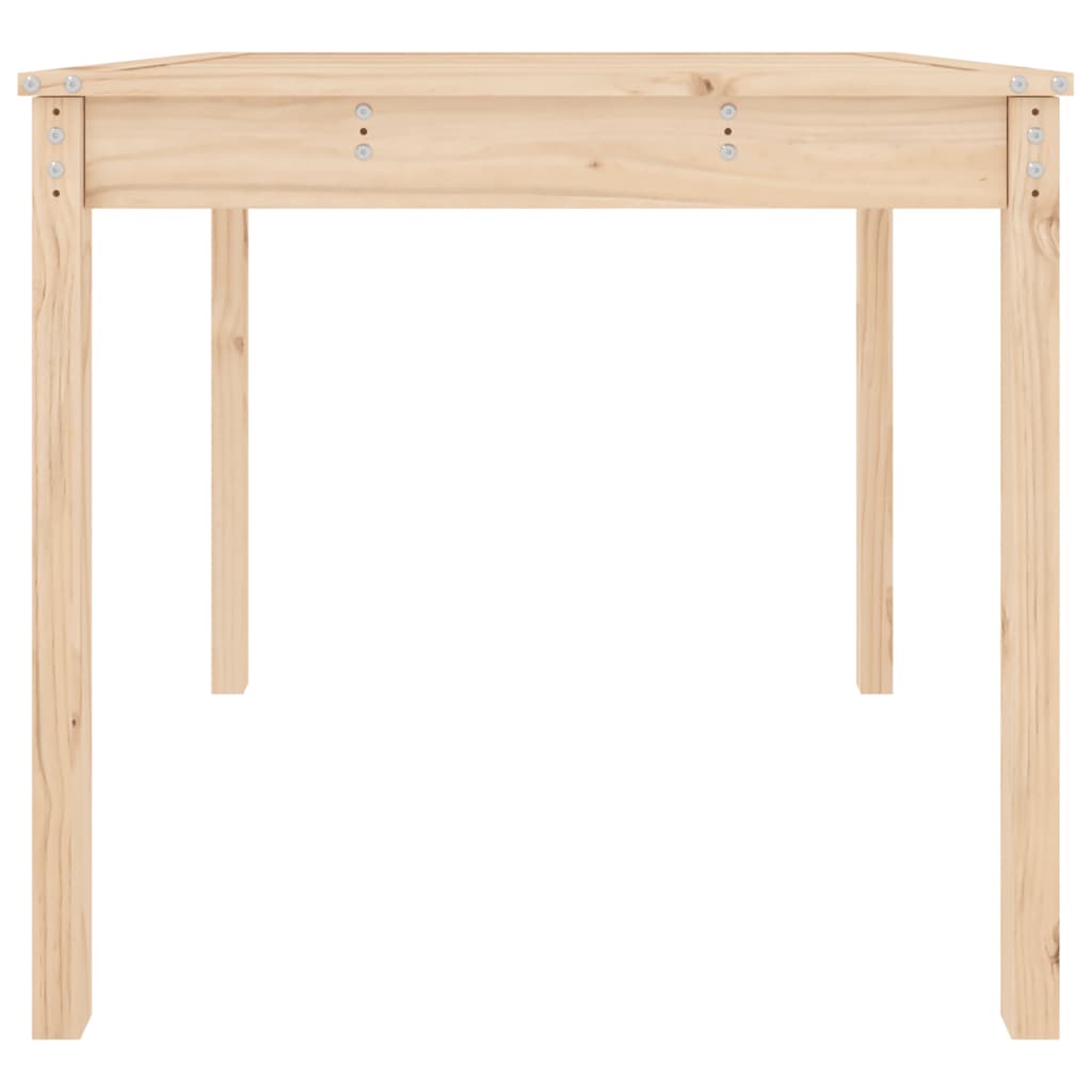 Garden Table 121x82.5x76 cm Solid Wood Pine Natural pine 82.5 cm