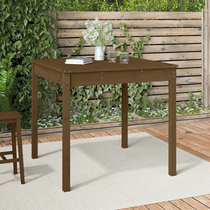 Garden Table 121x82.5x76 cm Solid Wood Pine Honey brown pine 82.5 cm