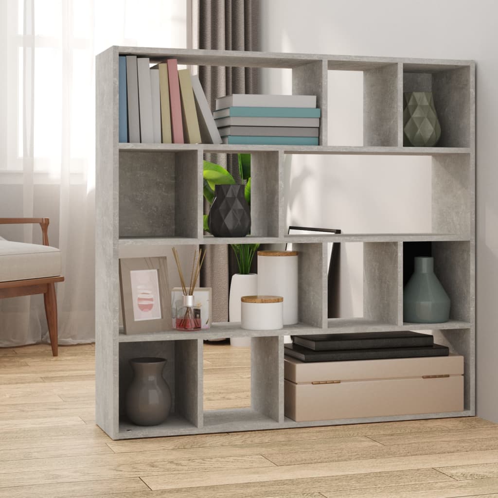 Book Cabinet/Room Divider 105x24x102 cm Concrete grey
