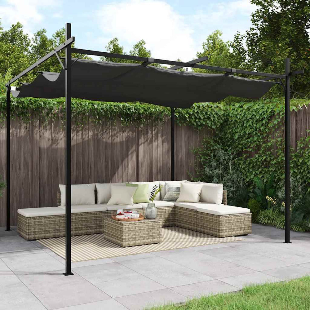 vidaXL Pergola with Retractable Roof