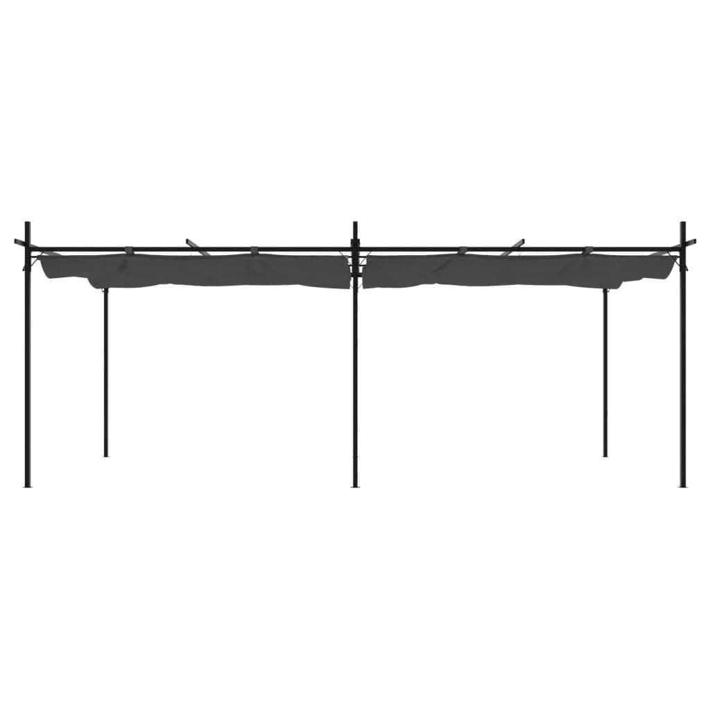vidaXL Pergola with Retractable Roof Anthracite 589x292x230 cm 3