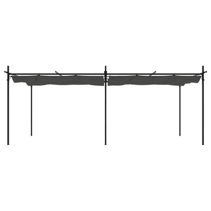 Pergola with Retractable Roof Anthracite 589 x 292 x 230 cm