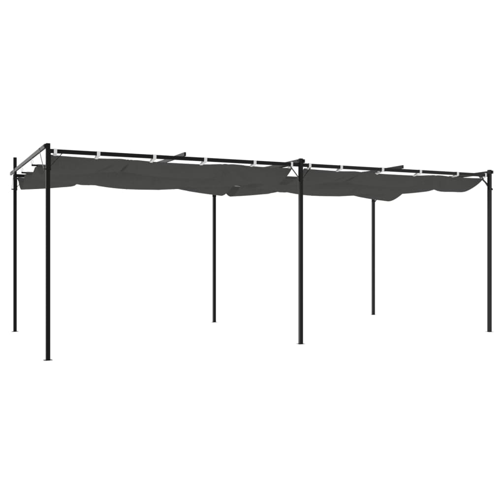vidaXL Pergola with Retractable Roof Anthracite 589x292x230 cm 4