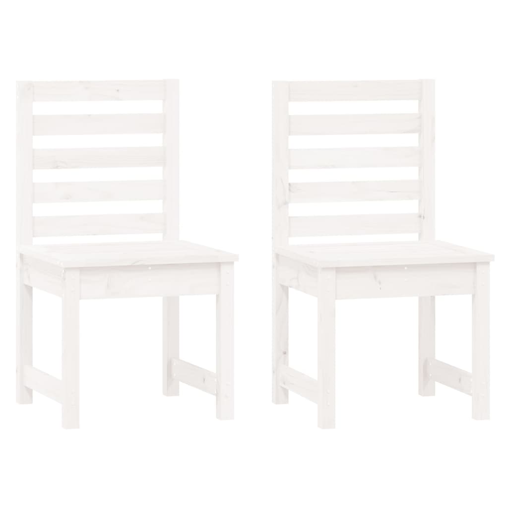 3 Piece Garden Bistro Set Solid Wood Pine White pine