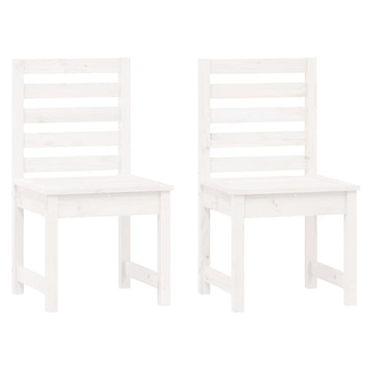 3 Piece Garden Bistro Set Solid Wood Pine White pine