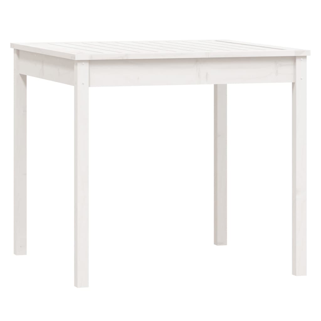3 Piece Garden Bistro Set Solid Wood Pine White pine