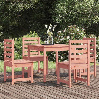 5 Piece Garden Dining Set Solid Wood Pine Natural douglas