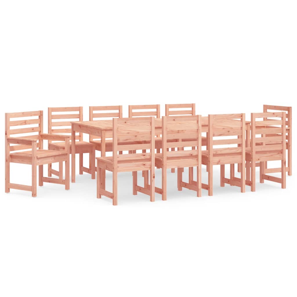 vidaXL 11 Piece Garden Dining Set Solid Wood Douglas 2