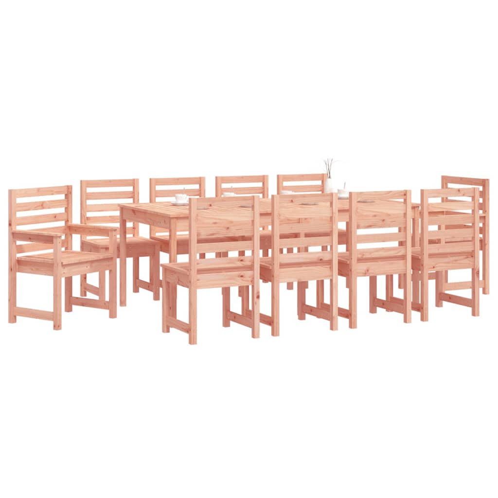 vidaXL 11 Piece Garden Dining Set Solid Wood Douglas 4