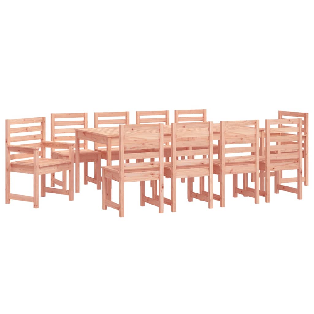 vidaXL 11 Piece Garden Dining Set Solid Wood Douglas 5