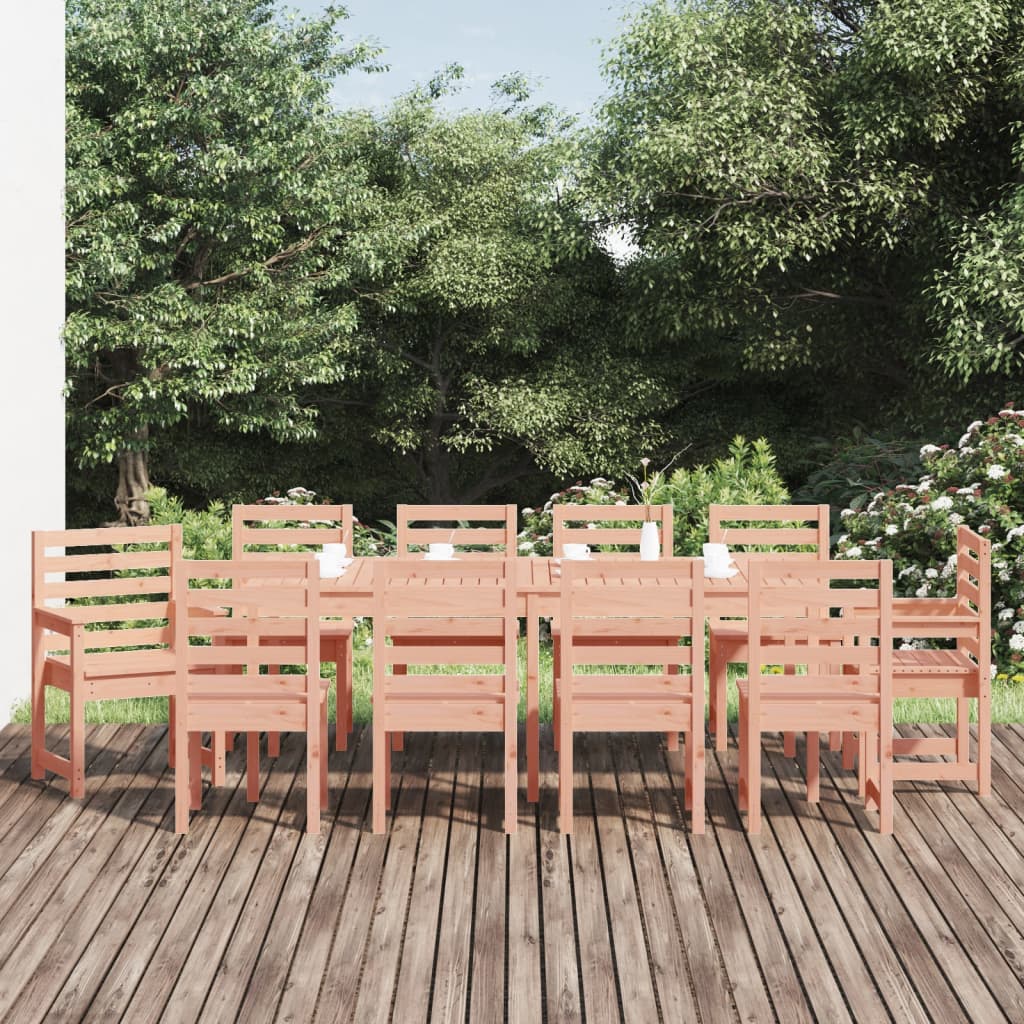 vidaXL 11 Piece Garden Dining Set Solid Wood Douglas 1