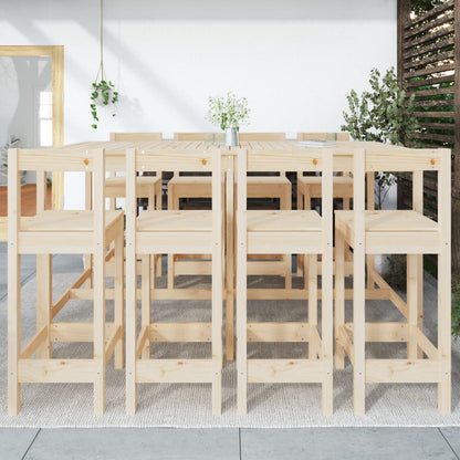 vidaXL 9 Piece Garden Bar Set Solid Wood Pine 3