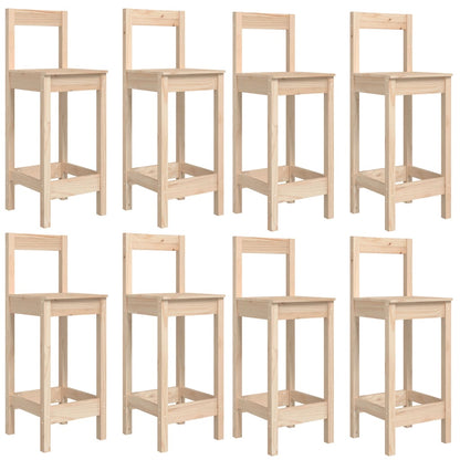 vidaXL 9 Piece Garden Bar Set Solid Wood Pine 5