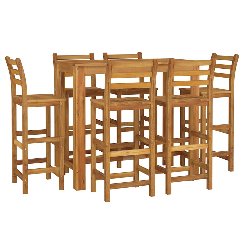 vidaXL 7 Piece Garden Bar Set Solid Wood  Acacia 3