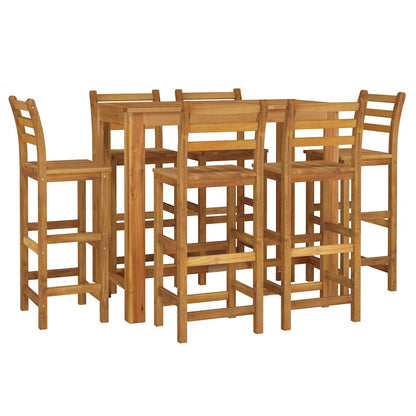 vidaXL 7 Piece Garden Bar Set Solid Wood  Acacia 3