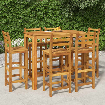 vidaXL 7 Piece Garden Bar Set Solid Wood  Acacia 1