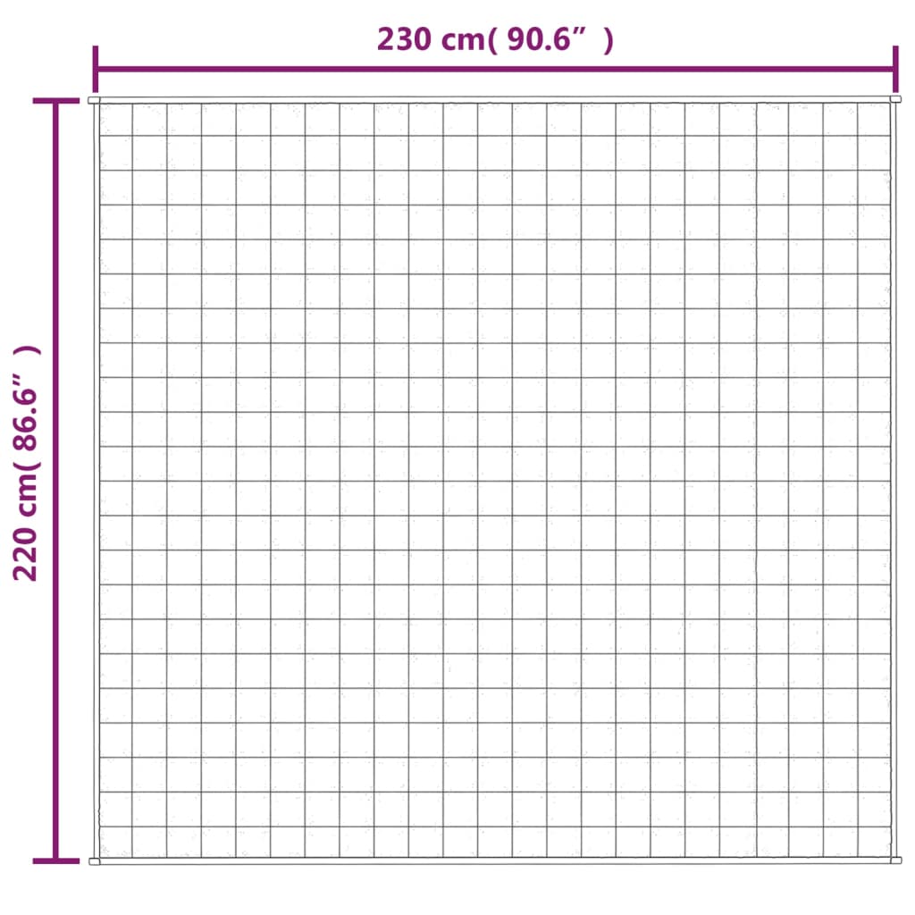 Weighted Blanket Fabric Blue 15 kg 230 cm