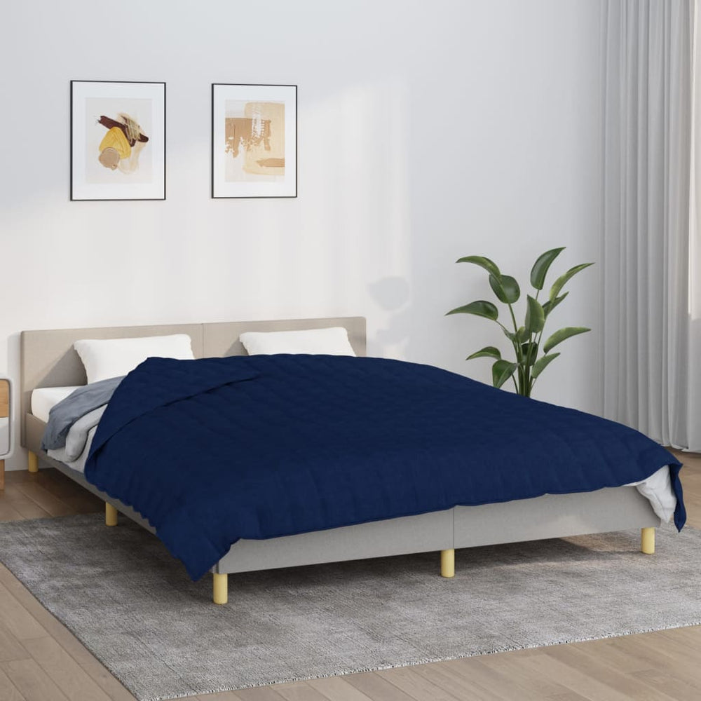 vidaXL Weighted Blanket Fabric Blue 15 kg