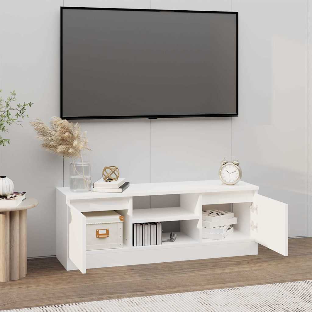 TV Cabinet with Door 102x30x36 cm White