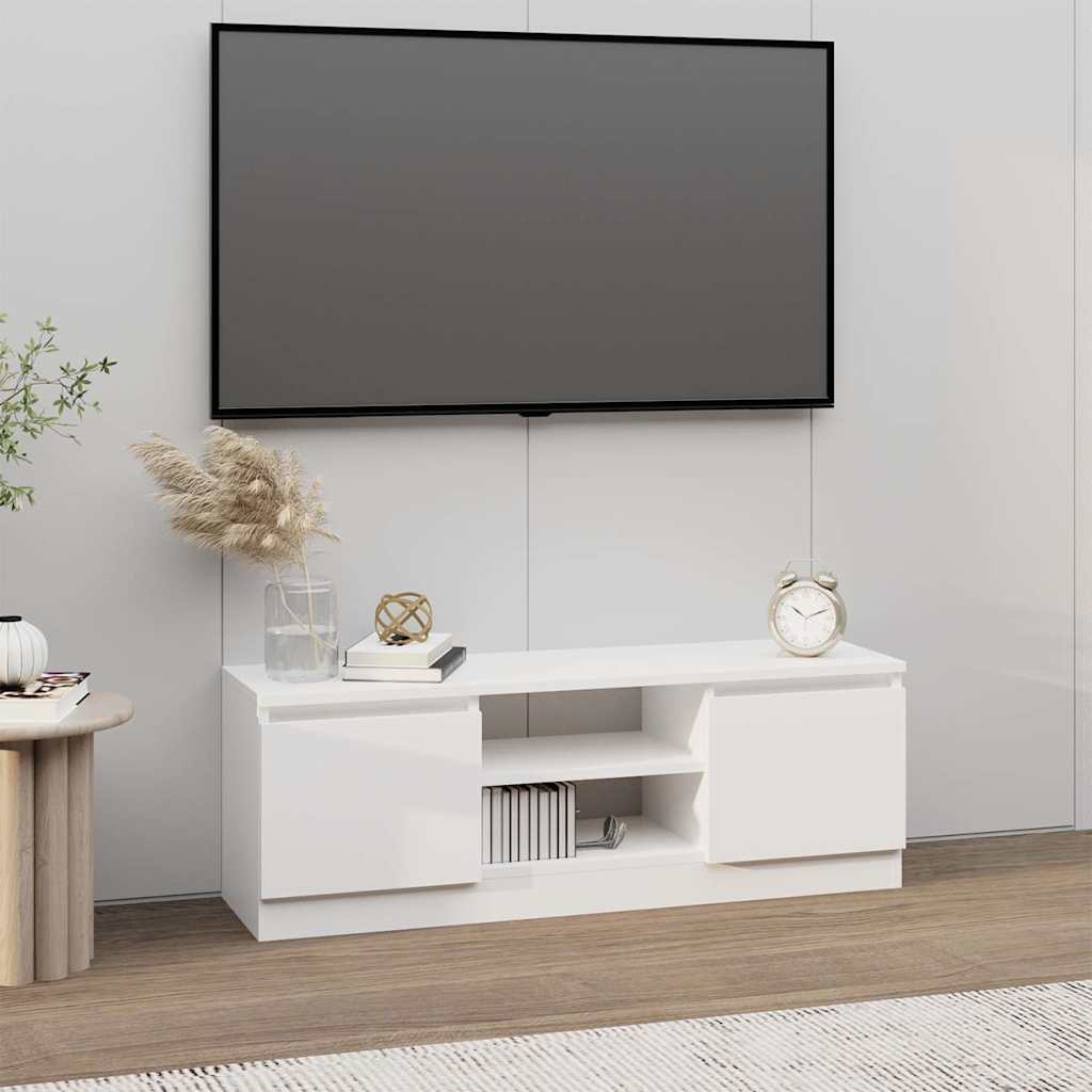 TV Cabinet with Door 102x30x36 cm White