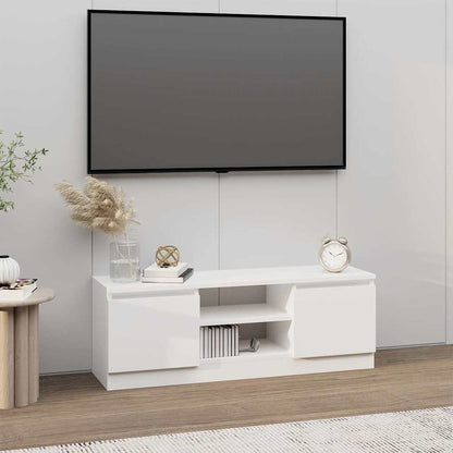 TV Cabinet with Door 102x30x36 cm White