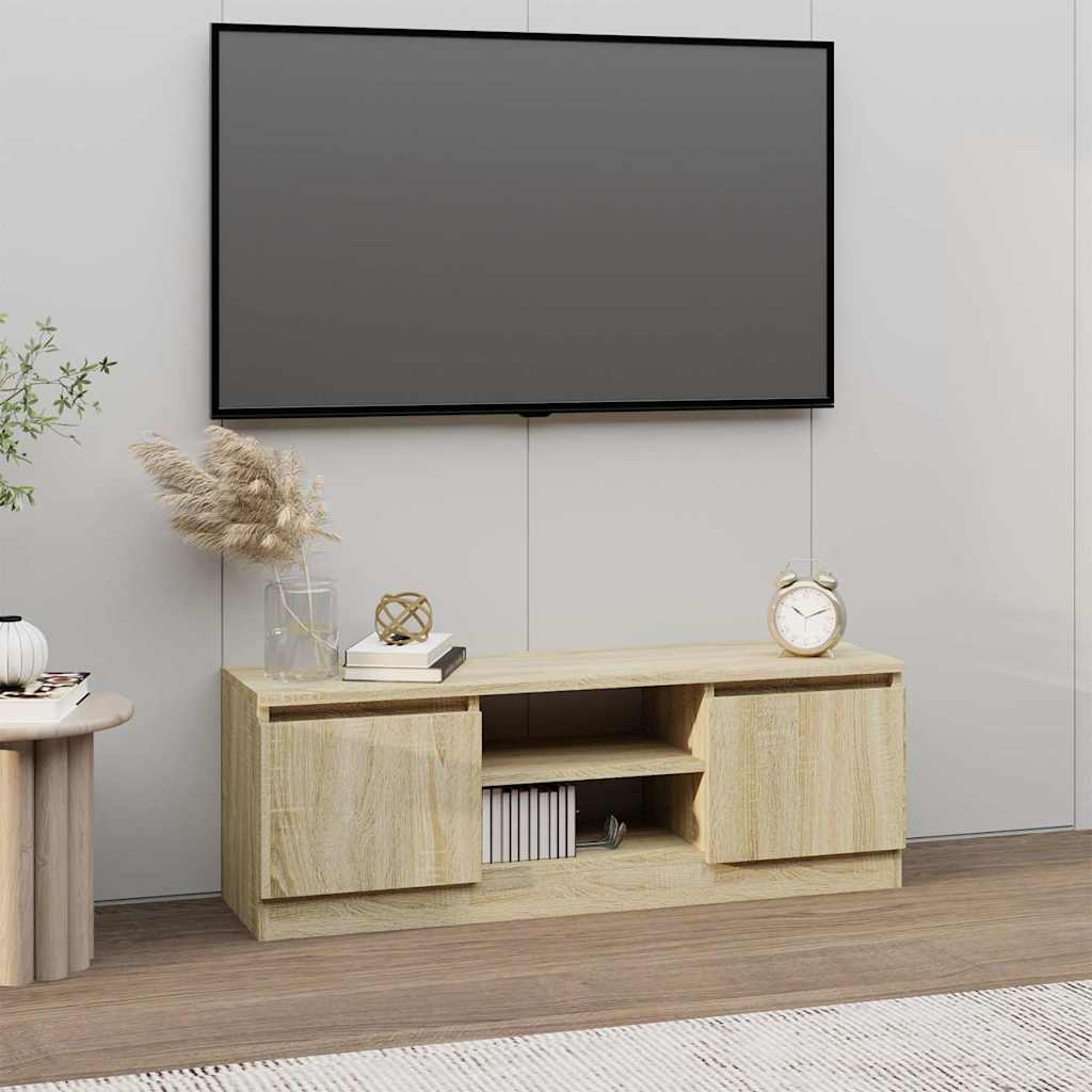 TV Cabinet with Door 102x30x36 cm Sonoma oak
