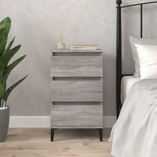 Bedside Cabinet 40x35x70 cm Engineered Wood Grey sonoma