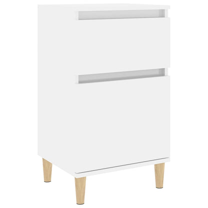 vidaXL Bedside Cabinet High Gloss White 40x35x70 cm