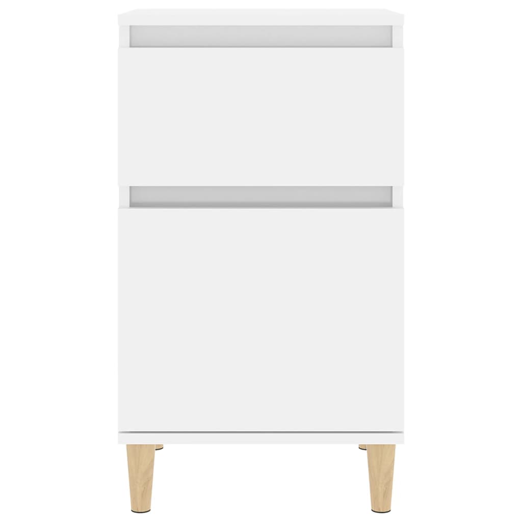 vidaXL Bedside Cabinet High Gloss White 40x35x70 cm