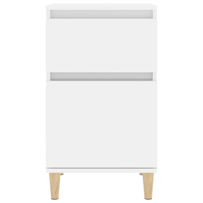 vidaXL Bedside Cabinet High Gloss White 40x35x70 cm