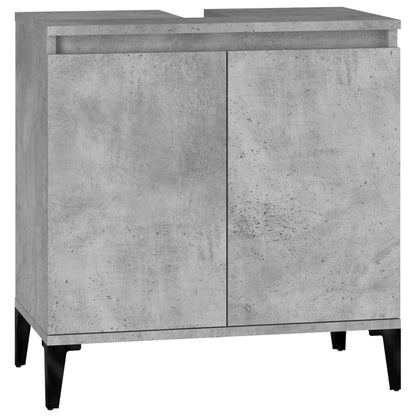 vidaXL Sink Cabinet Concrete Grey 58x33x60 cm Engineered Wood