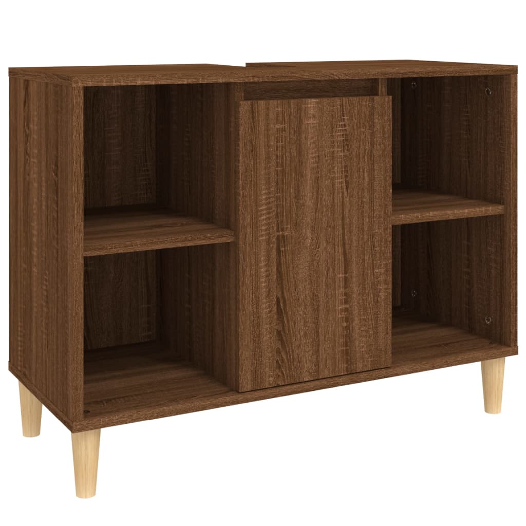 vidaXL Sink Cabinet Brown Oak 80x33x60 cm Engineered Wood