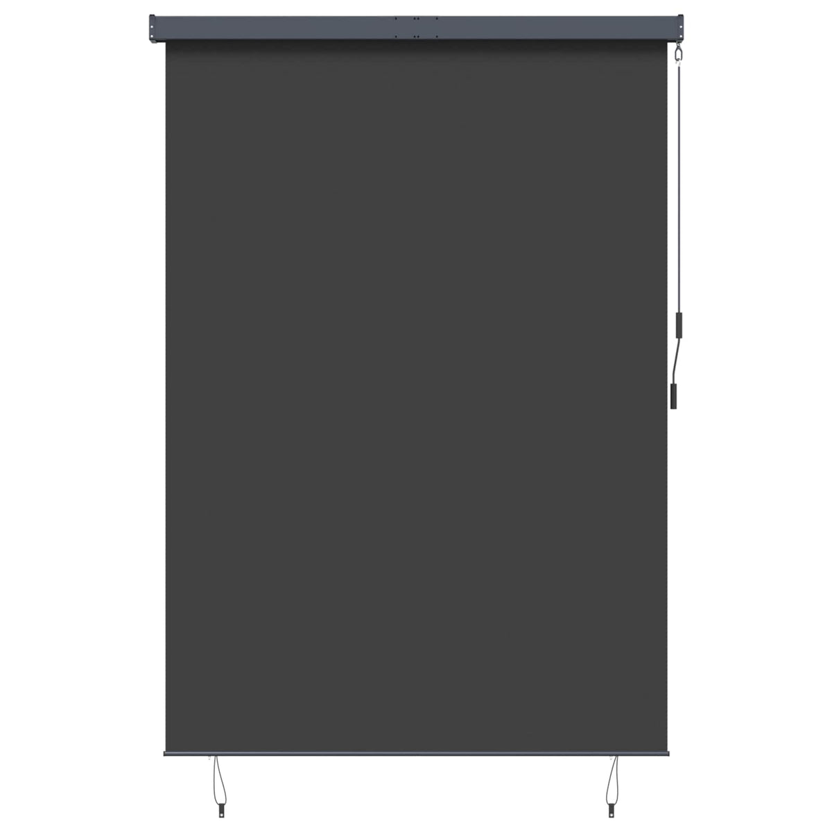 Roller Blind Fabric and Aluminum 180 x 250 cm Anthracite