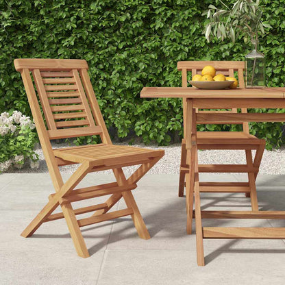 vidaXL Folding Chairs 47x63x90 cm Solid Wood Teak