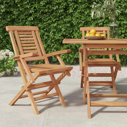 vidaXL Folding Chairs 47x63x90 cm Solid Wood Teak