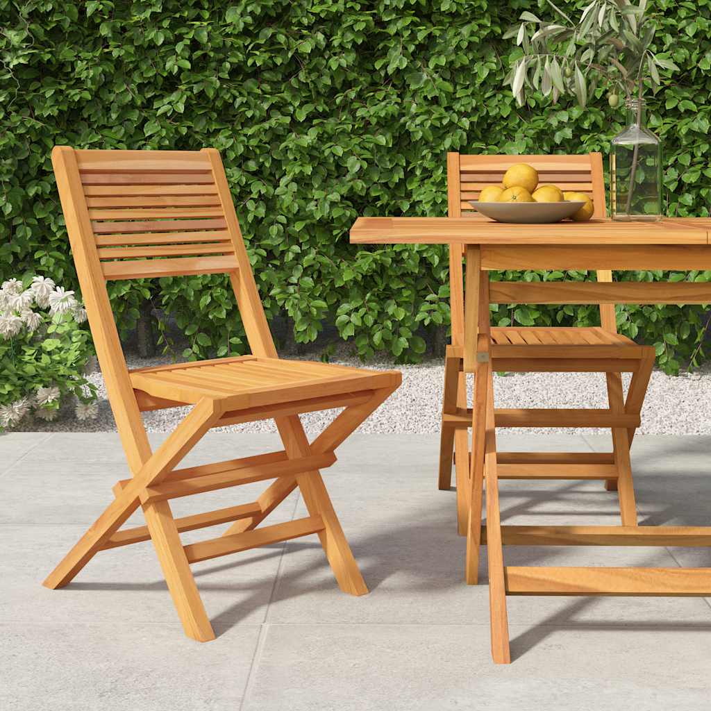 Folding Chairs 47x62x90 cm Solid Wood Teak Without armrest 2