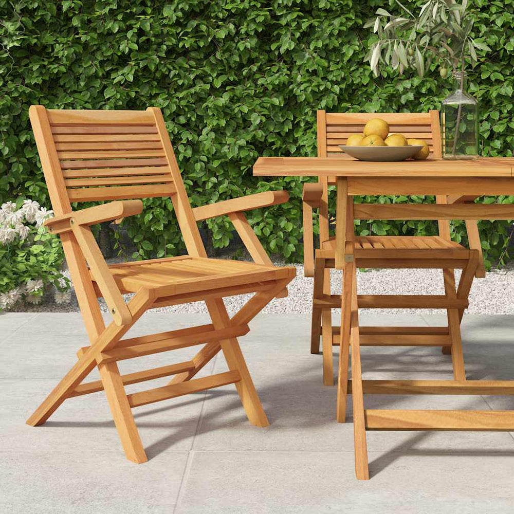 vidaXL Folding Chairs 47x62x90 cm Solid Wood Teak