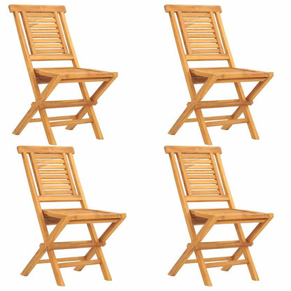 vidaXL 5 Piece Garden Dining Set Solid Wood Teak 3