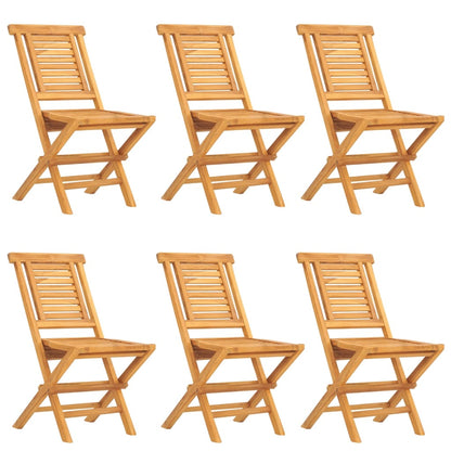 vidaXL 7 Piece Garden Dining Set Solid Wood Teak 3