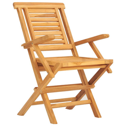vidaXL 5 Piece Garden Dining Set Solid Wood Teak 4