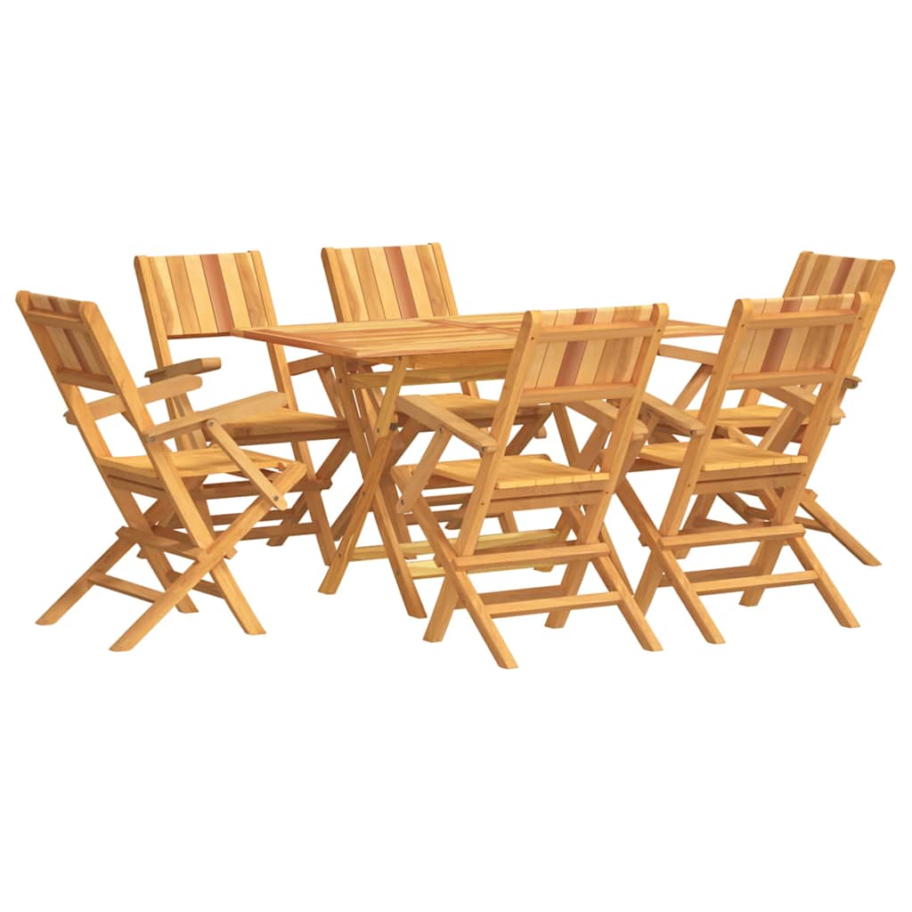 vidaXL 7 Piece Garden Dining Set Solid Wood Teak 2