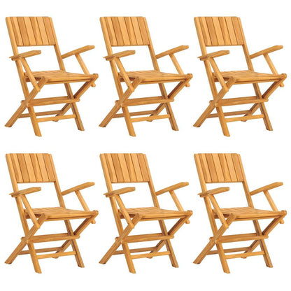 vidaXL 7 Piece Garden Dining Set Solid Wood Teak 3