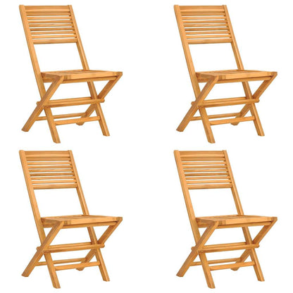 vidaXL 5 Piece Garden Dining Set Solid Wood Teak 3