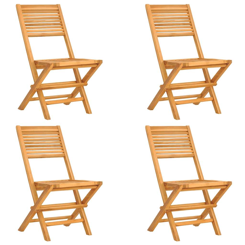 5 Piece Garden Dining Set Solid Wood Teak Without armrest 4