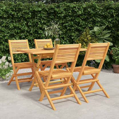 vidaXL 5 Piece Garden Dining Set Solid Wood Teak 1