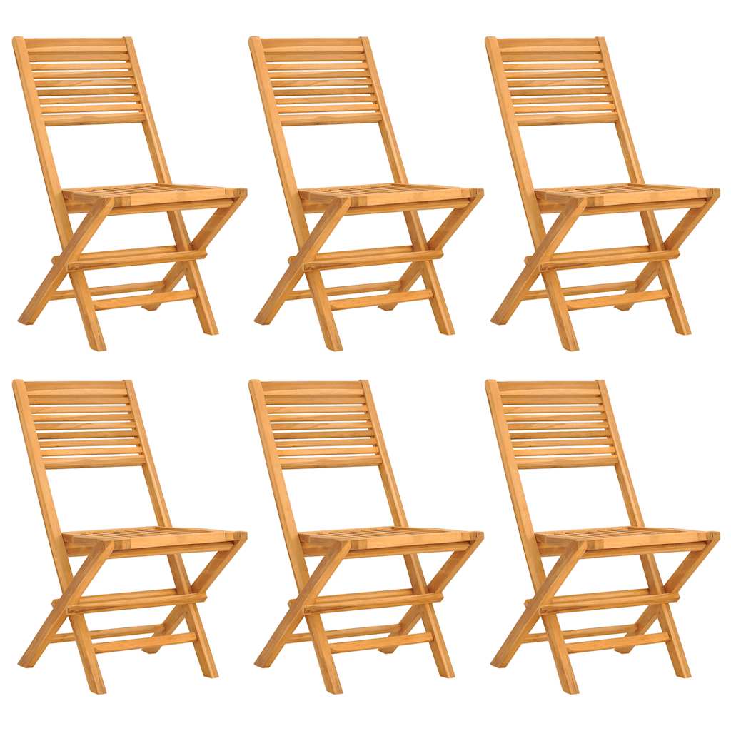 vidaXL 7 Piece Garden Dining Set Solid Wood Teak 3