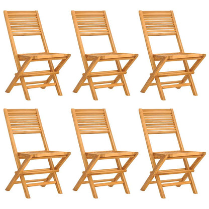 vidaXL 7 Piece Garden Dining Set Solid Wood Teak 3