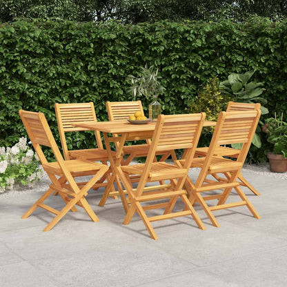 vidaXL 7 Piece Garden Dining Set Solid Wood Teak 1