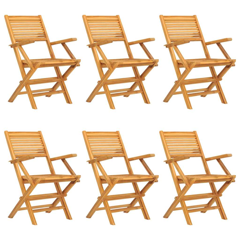 vidaXL 7 Piece Garden Dining Set Solid Wood Teak 3