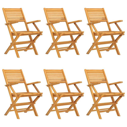 vidaXL 7 Piece Garden Dining Set Solid Wood Teak 3